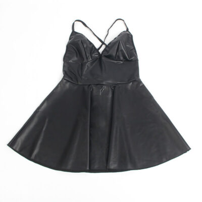 Subblime - 955373 vestido com alças de couro preto s/m subblime dresses caliente. Pt