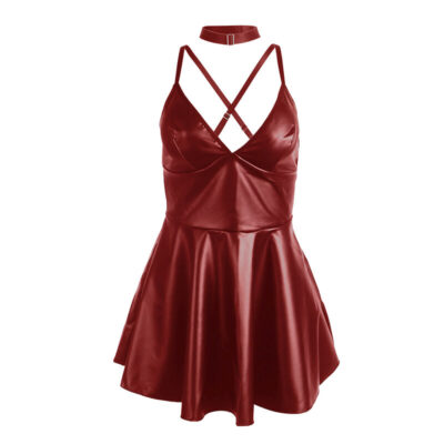 Subblime - 955397 vestido com alças de couro bordô s/m subblime dresses caliente. Pt