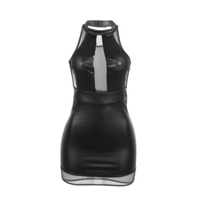 Subblime - 955472 vestido decote halter com transparências preto s/m subblime dresses caliente. Pt