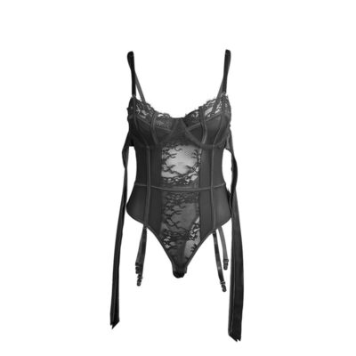 Subblime - 955496 body de renda com laços e ligas preto s/m subblime bodies caliente. Pt