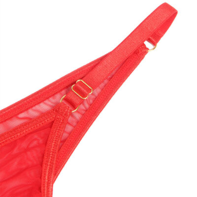 Subblime - 955519 conjunto de sutiã com correntes e malha coração vermelho s/m subblime sets caliente. Pt