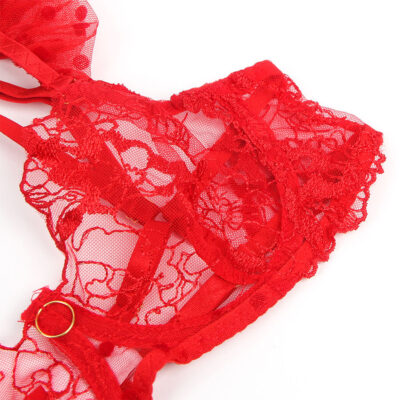 Subblime - 957513 conjunto de sutiã e liga de renda vermelho l/xl subblime sets caliente. Pt
