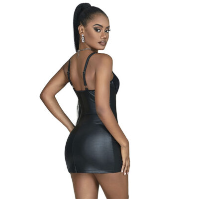 Subblime - 957568 vestido de couro com zíper preto s/m subblime dresses caliente. Pt