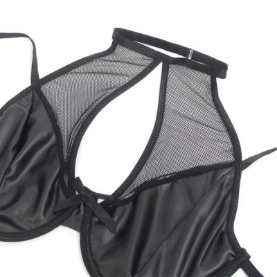 Subblime - 957599 conjunto de sutiã e saia de couro preto l/xl subblime sets caliente. Pt