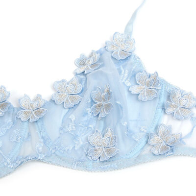 Subblime - 957629 conjunto de sutiã e calcinha bordados com flores azul celeste s/m subblime sets caliente. Pt