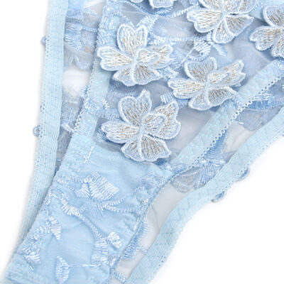 Subblime - 957629 conjunto de sutiã e calcinha bordados com flores azul celeste s/m subblime sets caliente. Pt