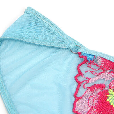 Subblime - 957643 conjunto de sutiã e cinto-liga bordado com flores rosa s/m subblime sets caliente. Pt