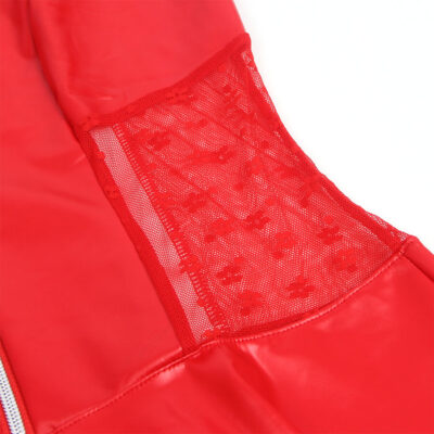 Subblime - 957735 vestido de couro com zíper de renda vermelho l/xl subblime dresses caliente. Pt