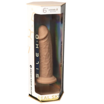 Silexd - modelo de pênis realístico 2 silicone termorativo 15,4 cm silexd caliente. Pt
