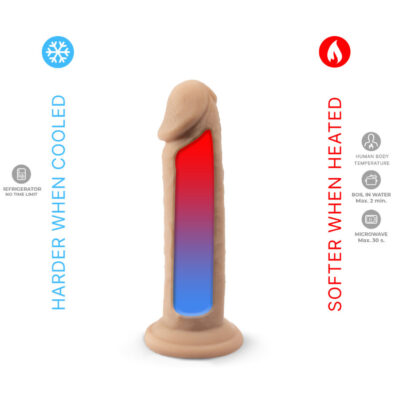 Silexd - modelo de pênis realístico 2 silicone termorativo 15,4 cm silexd caliente. Pt