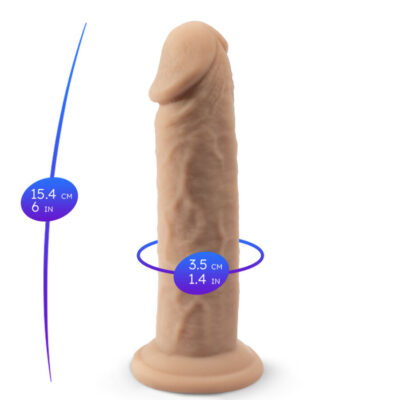 Silexd - modelo de pênis realístico 2 silicone termorativo 15,4 cm silexd caliente. Pt