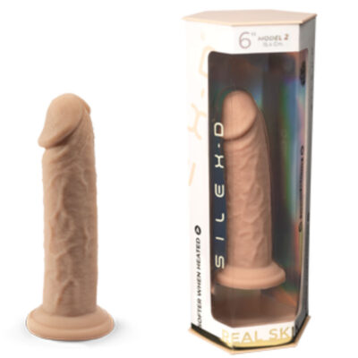 Silexd - modelo de pênis realístico 2 silicone termorativo 15,4 cm silexd caliente. Pt