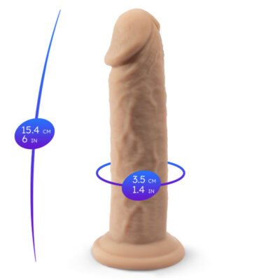 Silexd - modelo de pênis realístico 2 silicone termorativo premium 15,4 cm silexd caliente. Pt