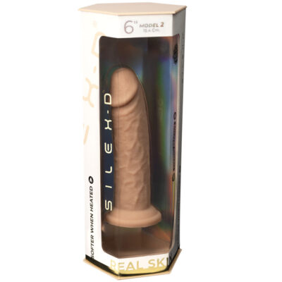 Silexd - modelo de pênis realístico 2 silicone termorativo premium 15,4 cm silexd caliente. Pt