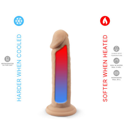 Silexd - modelo de pênis realístico 2 silicone termorativo premium 15,4 cm silexd caliente. Pt