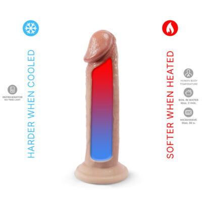 Silexd - modelo de pênis realístico 2 silicone termorativo premium 19 cm silexd caliente. Pt