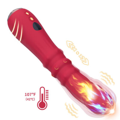 Alternative view of ARMONY - VIBRADOR ESTIMULADOR TERMO-AJUSTÁVEL POINT A DILDO VERMELHO