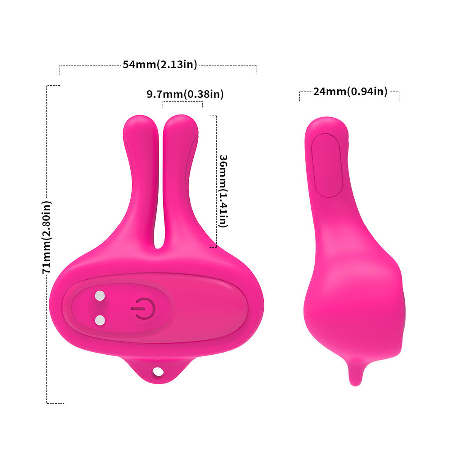 ARMONY - GRAMPOS MAGNÉTICOS DE MAMILOS COM VIBRAÇÃO EM FORMA DE COELHO ROSA 7 Armony - grampos magnéticos de mamilos com vibração em forma de coelho rosa - image 7