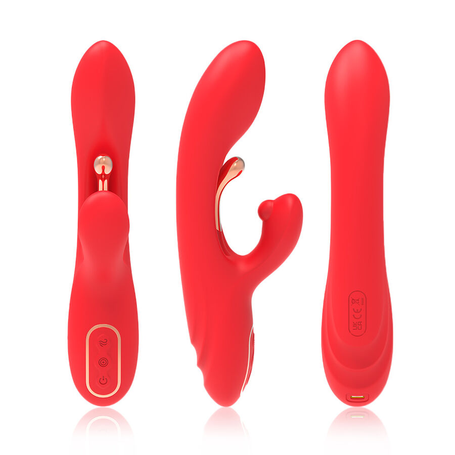 ARMONY - VIBRADOR ESTIMULADOR DE PONTO G E CLITÓRIS COM LÍNGUA OSCILANTE VERMELHO 4 Armony - vibrador estimulador de ponto g e clitóris com língua oscilante vermelho - image 4
