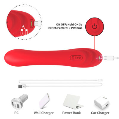 Armony - vibrador com língua oscilante vermelho armony vibrators caliente. Pt