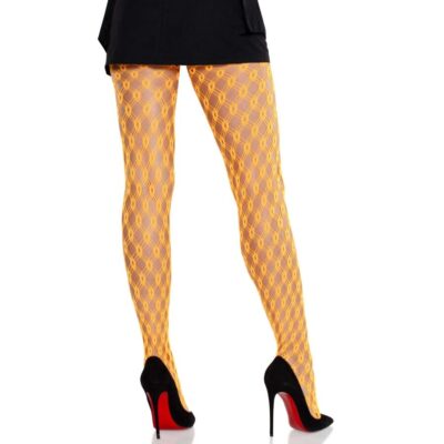 Alternative view of LEG AVENUE - CALÇA-CALÇA RENDA COM ILHÓS LARANJA NEON
