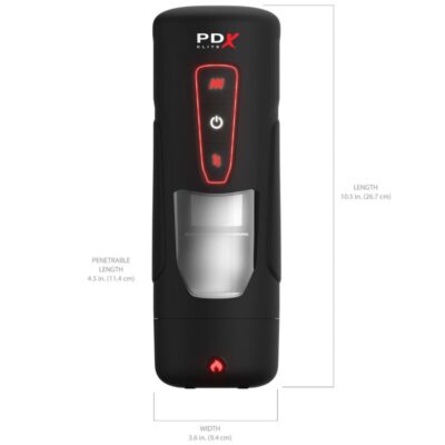 Pdx elite - masturbador automático milk me hotter com vibração de efeito de calor e impulsão pdx elite caliente. Pt