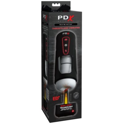 Pdx elite - masturbador automático milk me hotter com vibração de efeito de calor e impulsão pdx elite caliente. Pt