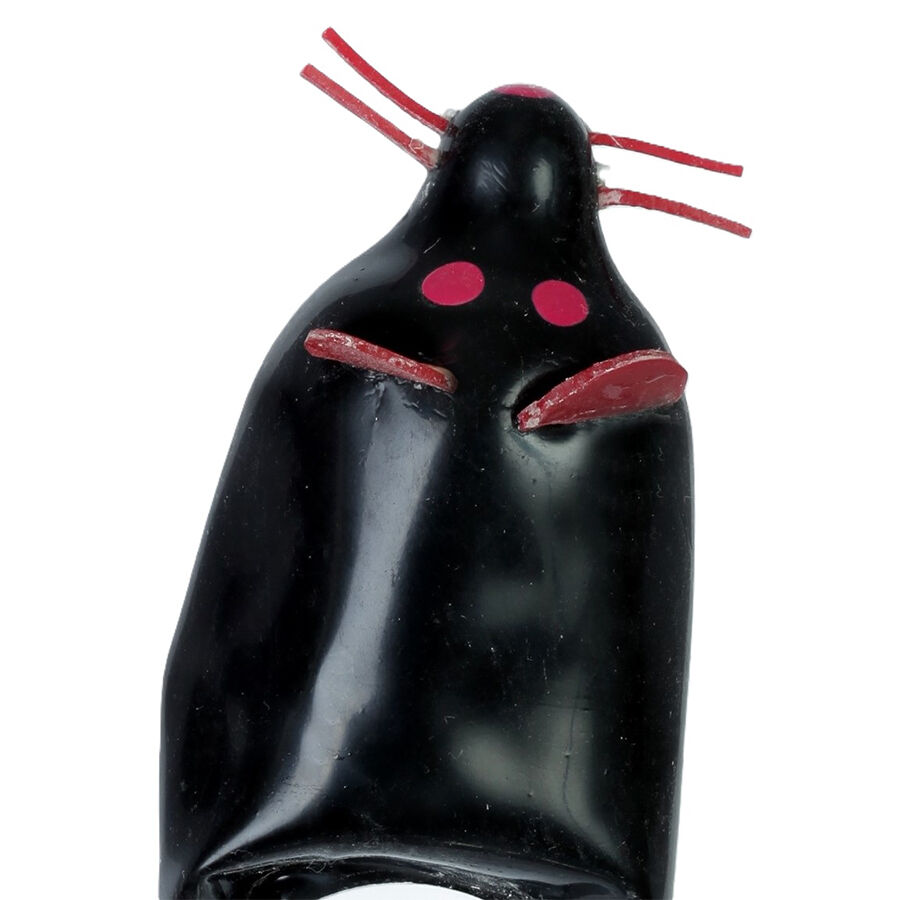 CONDOMERIE - PRESERVATIVOS NOVIDADES PINTADOS À MÃO BLACK MOUSE XL 1 Condomerie - preservativos novidades pintados à mão black mouse xl