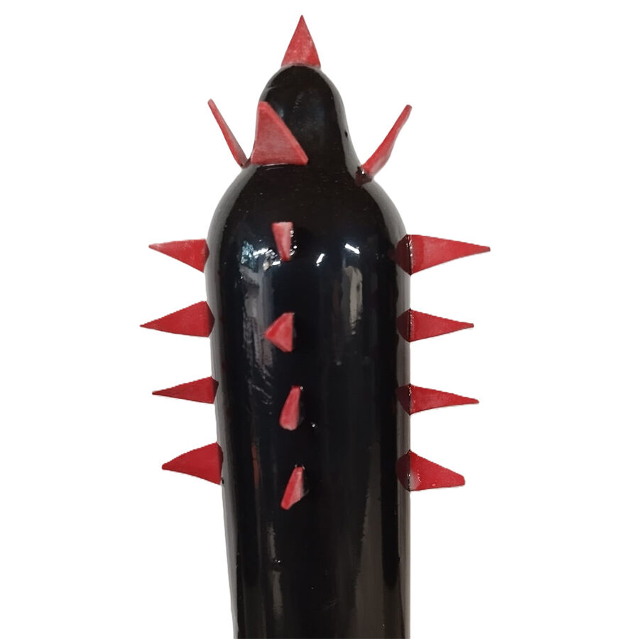 CONDOMERIE - PRESERVATIVOS NOVIDADES PINTADOS À MÃO BLACK CACTUS XL 1 Condomerie - preservativos novidades pintados à mão black cactus xl