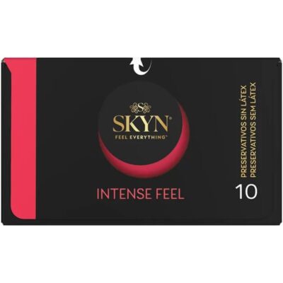 Skyn - preservativo texturizado de sensação intensa com design ondulado 10 unidades skyn caliente. Pt