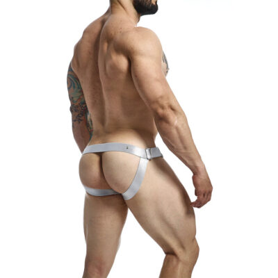 Mob - anel peniano dngeon jockstrap prata tamanho único mob caliente. Pt