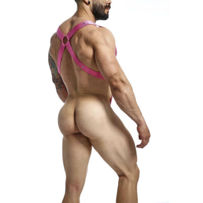 Mob - dngeon cross back harness rosa tamanho único mob caliente. Pt