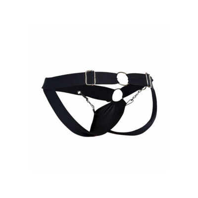 Mob - dngeon black chain jockstrap tamanho único mob caliente. Pt