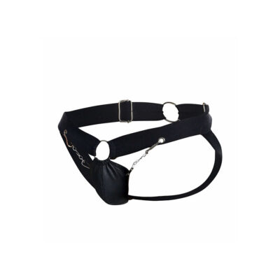 Mob - dngeon black chain jockstrap tamanho único mob caliente. Pt