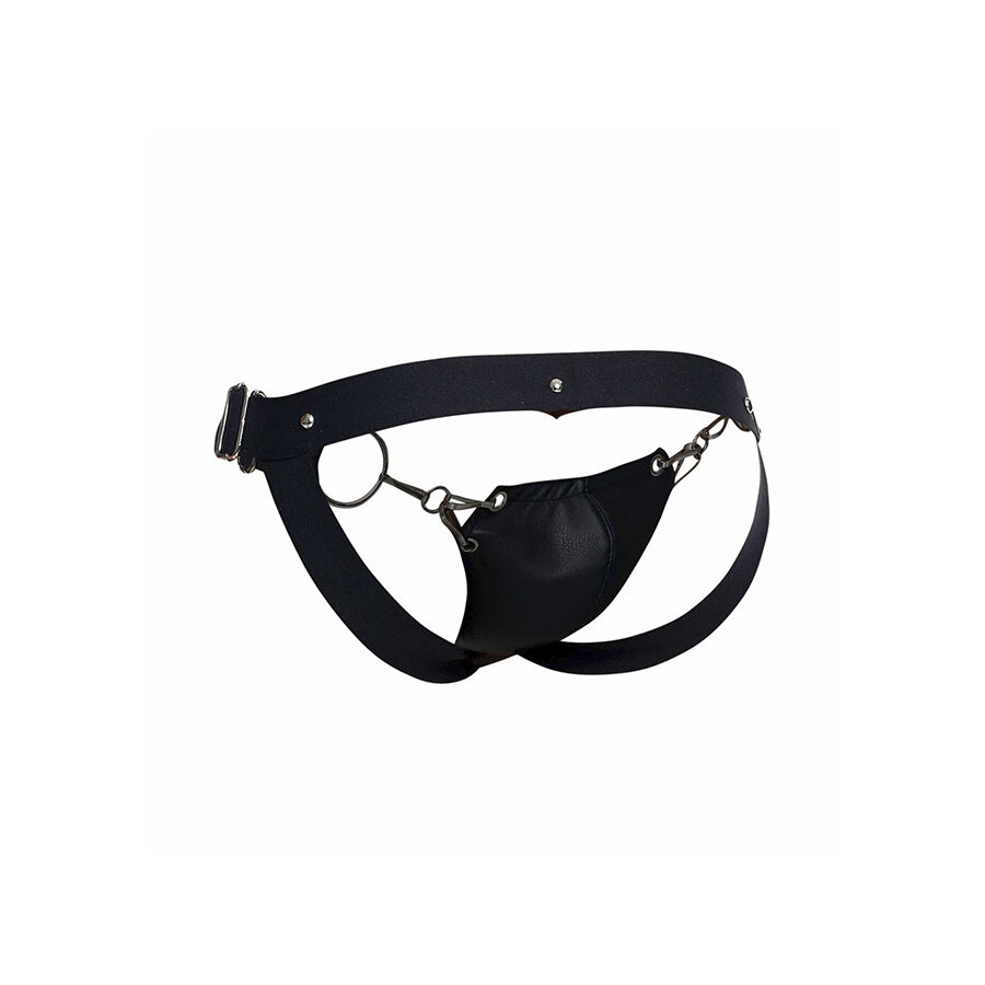 MOB - DNGEON JOCKSTRAP PRETO PRESSÃO TAMANHO ÚNICO 9 Mob - dngeon jockstrap preto pressão tamanho único - image 9