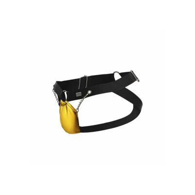 Mob - dngeon amarelo jockstrap com correntes tamanho único mob caliente. Pt