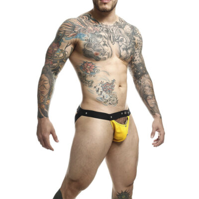 Mob - dngeon jockstrap amarelo desportista tamanho único mob caliente. Pt
