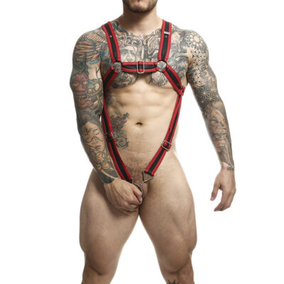 MOB - DNGEON RED CROSSED PENIS HARNESS TAMANHO ÚNICO