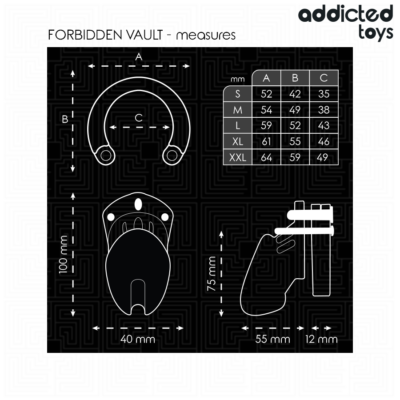 Addicted toys locked - gaiola para pênis forbidden vault 10 cm addicted toys locked caliente. Pt