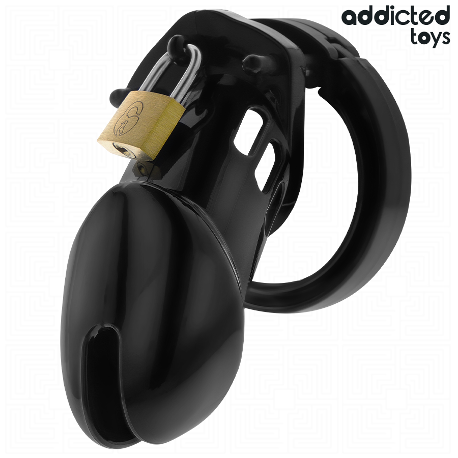 ADDICTED TOYS LOCKED - GAIOLA DE PÊNIS DE OBSIDIANA TAMANHO M 2 Addicted toys locked - gaiola de pênis de obsidiana tamanho m - image 2