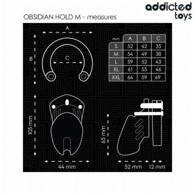 ADDICTED TOYS LOCKED - GAIOLA DE PÊNIS DE OBSIDIANA TAMANHO M 10 Addicted toys locked - gaiola de pênis de obsidiana tamanho m addicted toys locked caliente. Pt