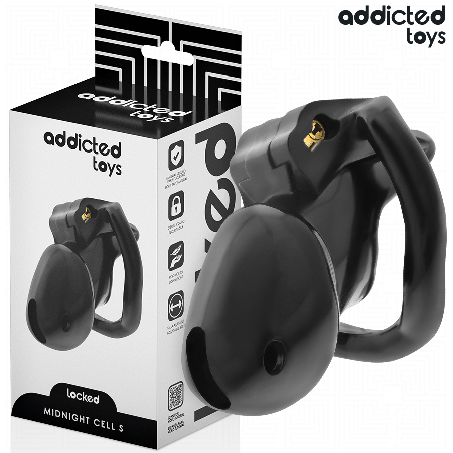 ADDICTED TOYS LOCKED - GAIOLA PENIANA MINDNIGHT CELL TAMANHO S 1 Addicted toys locked - gaiola peniana mindnight cell tamanho s