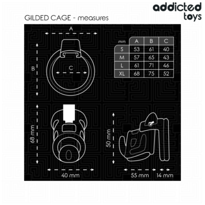 Addicted toys locked - gaiola gilden gaiola para pênis 8,5 cm addicted toys locked caliente. Pt