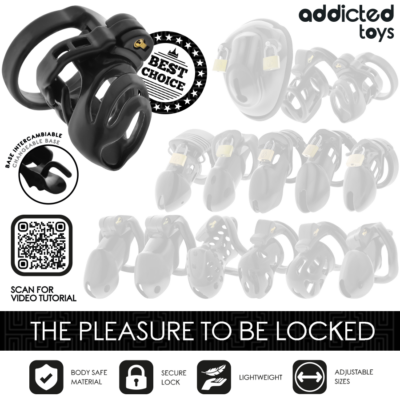Addicted toys locked - gaiola para pênis com trava eterna 9 cm addicted toys locked caliente. Pt