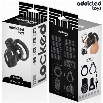 Addicted toys locked - gaiola para pênis com trava eterna 9 cm addicted toys locked caliente. Pt