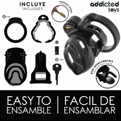 Addicted toys locked - gaiola para pênis com trava eterna 9 cm addicted toys locked caliente. Pt