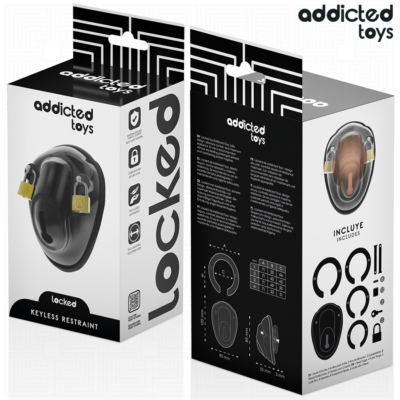 Addicted toys locked - gaiola de contenção sem chave para pênis 11,5 cm addicted toys locked caliente. Pt