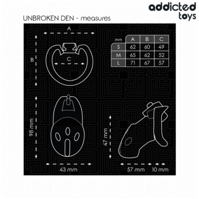 Addicted toys locked - gaiola de pênis den inquebrável 9,8 cm addicted toys locked caliente. Pt