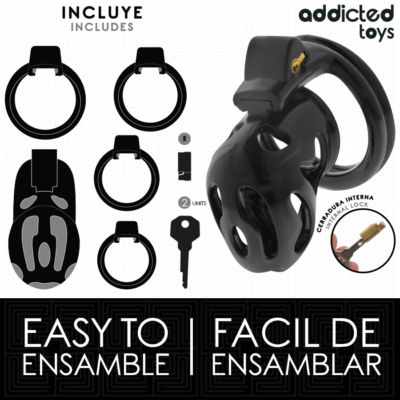 Addicted toys locked - gaiola de pênis crypt selada 8 cm addicted toys locked caliente. Pt