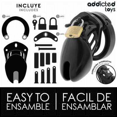 Addicted toys locked - gaiola de pênis de obsidiana tamanho s addicted toys locked caliente. Pt